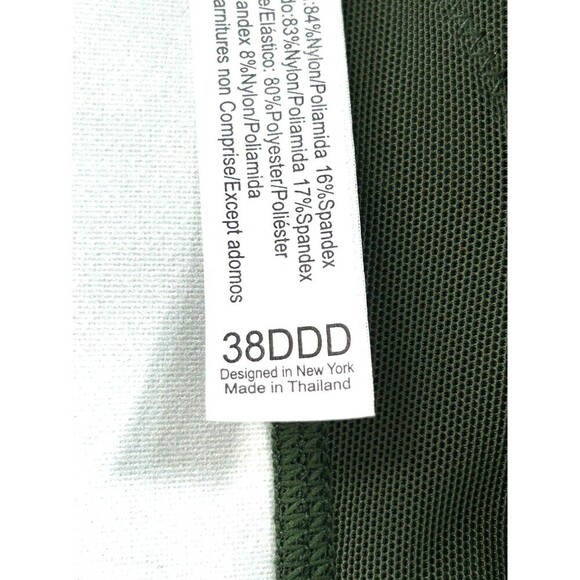 Adore Me Green 38DDD Micah Contour High Impact Sport Bra Mesh Adjustable Straps - Picture 11 of 12